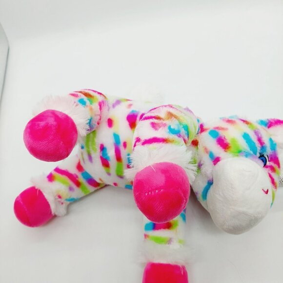 Sammie Kay Progressive Plush Unicorn Pink Rainbow White Multicolor Stuffed 10" - Picture 5 of 8